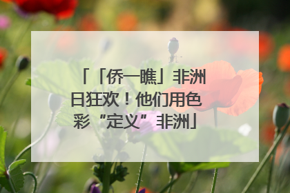 「侨一瞧」非洲日狂欢！他们用色彩“定义”非洲