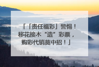「责任福彩」警惕！移花接木“造”彩票，购彩代销莫中招！