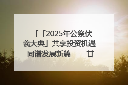「2025年公祭伏羲大典」共享投资机遇 同谱发展新篇——甘肃省文旅产业链招商引资推介会侧记