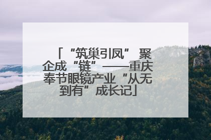 “筑巢引凤” 聚企成“链”——重庆奉节眼镜产业“从无到有”成长记