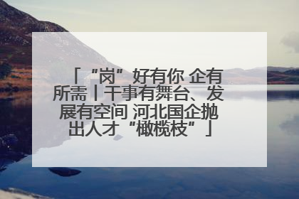 “岗”好有你 企有所需丨干事有舞台、发展有空间 河北国企抛出人才“橄榄枝”