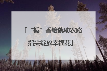 “栀”香绘就助农路 指尖绽放幸福花