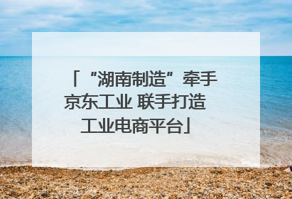 “湖南制造”牵手京东工业 联手打造工业电商平台