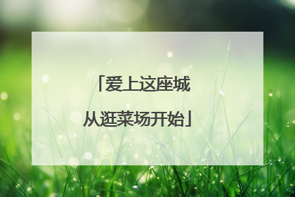 爱上这座城 从逛菜场开始