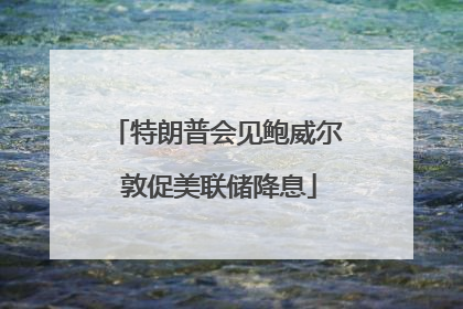 特朗普会见鲍威尔 敦促美联储降息
