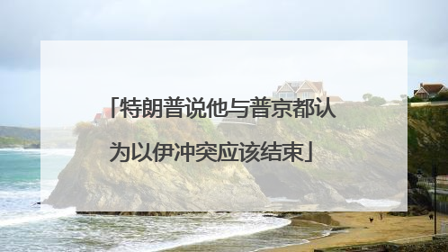 特朗普说他与普京都认为以伊冲突应该结束
