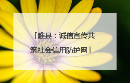 睢县：诚信宣传共筑社会信用防护网
