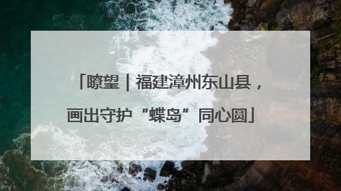 瞭望｜福建漳州东山县，画出守护“蝶岛”同心圆