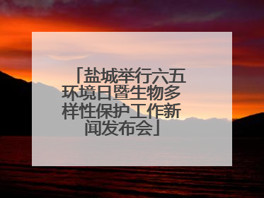 盐城举行六五环境日暨生物多样性保护工作新闻发布会
