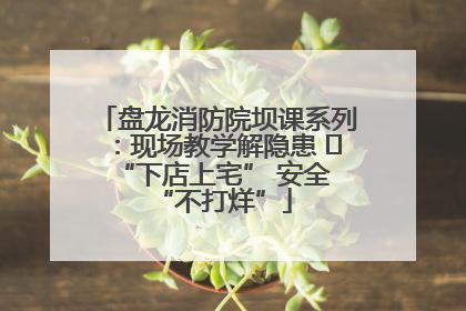 盘龙消防院坝课系列：现场教学解隐患   “下店上宅” 安全 “不打烊”
