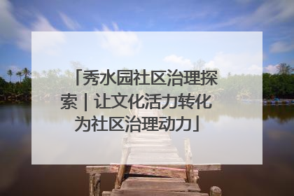 秀水园社区治理探索｜让文化活力转化为社区治理动力