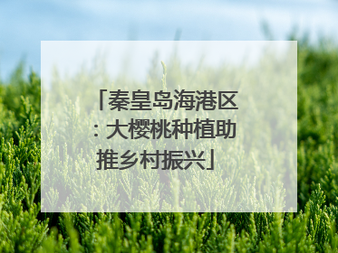 秦皇岛海港区：大樱桃种植助推乡村振兴