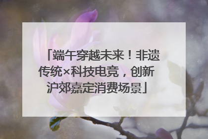 端午穿越未来！非遗传统×科技电竞，创新沪郊嘉定消费场景