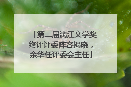 第二届漓江文学奖终评评委阵容揭晓，余华任评委会主任