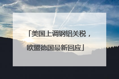 美国上调钢铝关税，欧盟德国最新回应