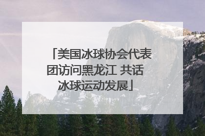 美国冰球协会代表团访问黑龙江 共话冰球运动发展