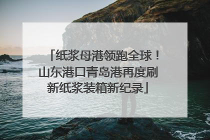 纸浆母港领跑全球！山东港口青岛港再度刷新纸浆装箱新纪录
