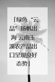 绿色“云品”扬帆出海 云南玉溪农产品出口呈现良好态势