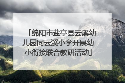 绵阳市盐亭县云溪幼儿园同云溪小学开展幼小衔接联合教研活动