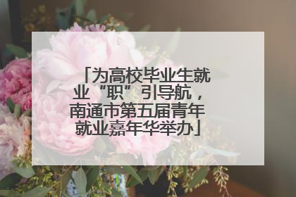 为高校毕业生就业“职”引导航，南通市第五届青年就业嘉年华举办