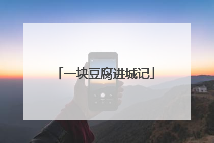 一块豆腐进城记