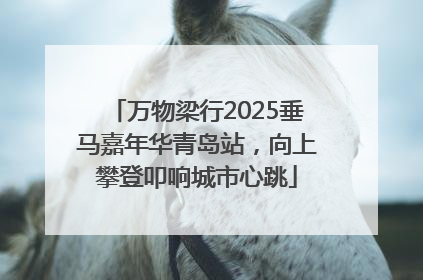 万物梁行2025垂马嘉年华青岛站，向上攀登叩响城市心跳