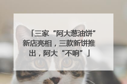 三家“阿大葱油饼”新店亮相，三款新饼推出，阿大“不响”