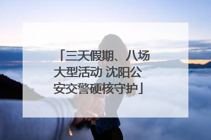 三天假期、八场大型活动 沈阳公安交警硬核守护