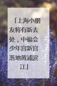 上海小朋友将有新去处，中福会少年宫新宫落地黄浦滨江