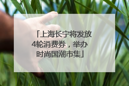 上海长宁将发放4轮消费券，举办时尚国潮市集