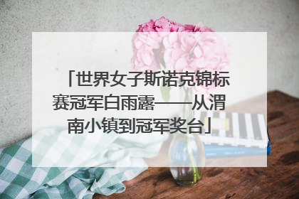 世界女子斯诺克锦标赛冠军白雨露——从渭南小镇到冠军奖台
