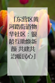 东营区黄河路街道物华社区：银龄互助焕新颜 共建共治暖民心
