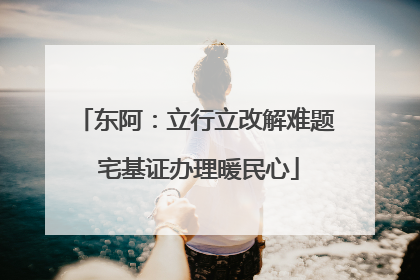 东阿：立行立改解难题 宅基证办理暖民心