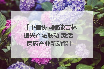 中信协同赋能吉林振兴产融联动 激活医药产业新动能