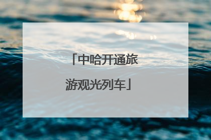 中哈开通旅游观光列车