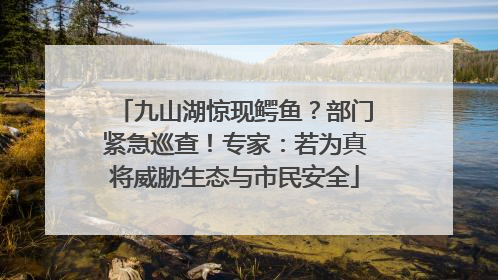 九山湖惊现鳄鱼？部门紧急巡查！专家：若为真将威胁生态与市民安全