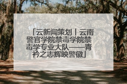 云新闻策划丨云南警官学院禁毒学院禁毒学专业大队——青衿之志辉映警徽
