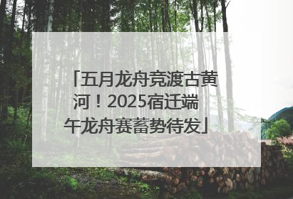 五月龙舟竞渡古黄河！2025宿迁端午龙舟赛蓄势待发