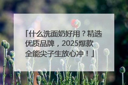 什么洗面奶好用？精选优质品牌，2025爆款全能尖子生放心冲！
