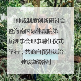 仲裁制度创新研讨会暨海南国际仲裁院第二届理事会理事聘任仪式举行，共商自贸港法治建设新路径