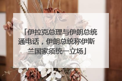 伊拉克总理与伊朗总统通电话，伊朗总统称伊斯兰国家须统一立场