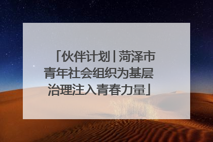 伙伴计划│菏泽市青年社会组织为基层治理注入青春力量
