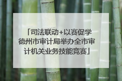 司法联动+以赛促学 德州市审计局举办全市审计机关业务技能竞赛