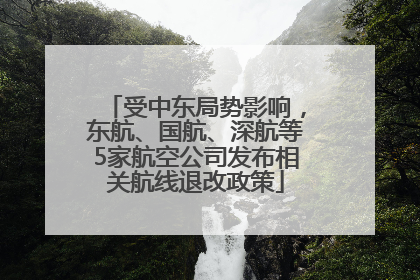 受中东局势影响，东航、国航、深航等5家航空公司发布相关航线退改政策