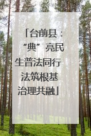 台前县：“典”亮民生普法同行 法筑根基治理共融