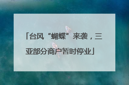 台风“蝴蝶”来袭，三亚部分商户暂时停业