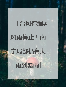 台风停编≠风雨停止！南宁局部仍有大雨到暴雨