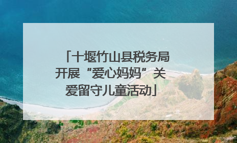 十堰竹山县税务局开展“爱心妈妈”关爱留守儿童活动