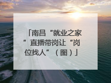 南昌“就业之家”直播带岗让“岗位找人”（图）