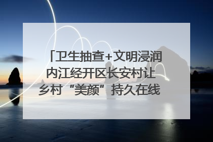 卫生抽查+文明浸润 内江经开区长安村让乡村“美颜”持久在线｜万千气象看四川